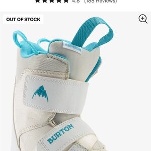Burton Kids Mini Grom Boots - White and Blue
